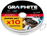   GRAPHITE vágókorong készlet 55h572 125x 1.0 x 22.2 mm, 41 a60-t-bf, inox, 10 db