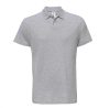 B&C ID.001 galléros póló HEATHER GREY XXXL, 4XL méretek