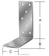 VORMANN derékszögű lemez 72x72x40 mm (100 db/csomag) 71084 