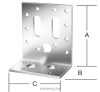 VORMANN derékszögű lemez 90x48x76 mm (50 db/csomag) 71195 