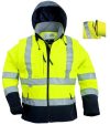 MV HI-VIZ SOFTSHELL 2/1 fluo dzseki sárga/sötétkék (méretek S-XXXL)70629-70634