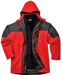 MV piros/fekete Portwest 3/1 AVIEMORE kabát S570 S, M, XL, XXL, XXXL méretek 