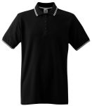 Fruit-of-the-Loom-63-032-TIPPED-galleros-polo-FEKETE-FEHeR-S-L
