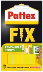 Ragasztó PATTEX FIX montázscsík 10 csík/csomag
