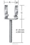 VORMANN oszloptalp betonozható 91x60x125 71296 