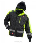   MV URGENT kabát GL-8365 téli szürke-neon jólláthatósági csíkkal M-XL