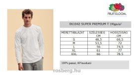 Fruit of the Loom 61038 Valueweight hosszú ujjú T S-2XL méretek FEHÉR