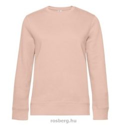 B&C WW01Q női - Queen kereknyakú pulóver S-XL SOFT ROSE