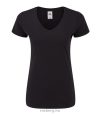 Fruit of the Loom 61444 női ICONIC V-nyakú póló 150T FEKETE XS- XXL méretek Fruit of the Loom 61444 női ICONIC V-nyakú póló 150T FEKETE XS- XXL méretek