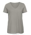 B&C női TW045 Inspire V-nyakú póló XS-XL méretek LIGHT GREY