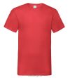 Fruit of the Loom 61066 VALUEWEIGHT V-nyakú póló XXXL RED Fruit of the Loom 61066 VALUEWEIGHT V-nyakú póló XXXL RED