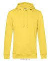 B&C WU33B Organic kapucnis pulóver YELLOW FIZZ S-XXL