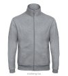 B&C ID.206 cipzáros pulóver HEATHER GREY S-XXL