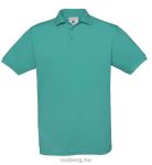 B&C PU409 SAFRAN TT galléros póló REAL TURQUISE M-XXL