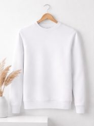 RUSSEL 0R262M0 Authentic kereknyakú pulóver FEHÉR XS-3XL