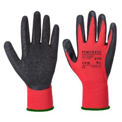 Portwest A174 Flex Grip latex védőkesztyű piros/fekete S-XXL