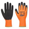 Portwest A340 Hi-Vis Grip mártott latex védőkesztyű narancs/fekete S-XL