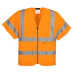 C372ORRL Portwest Half Sleeve Zip Vest